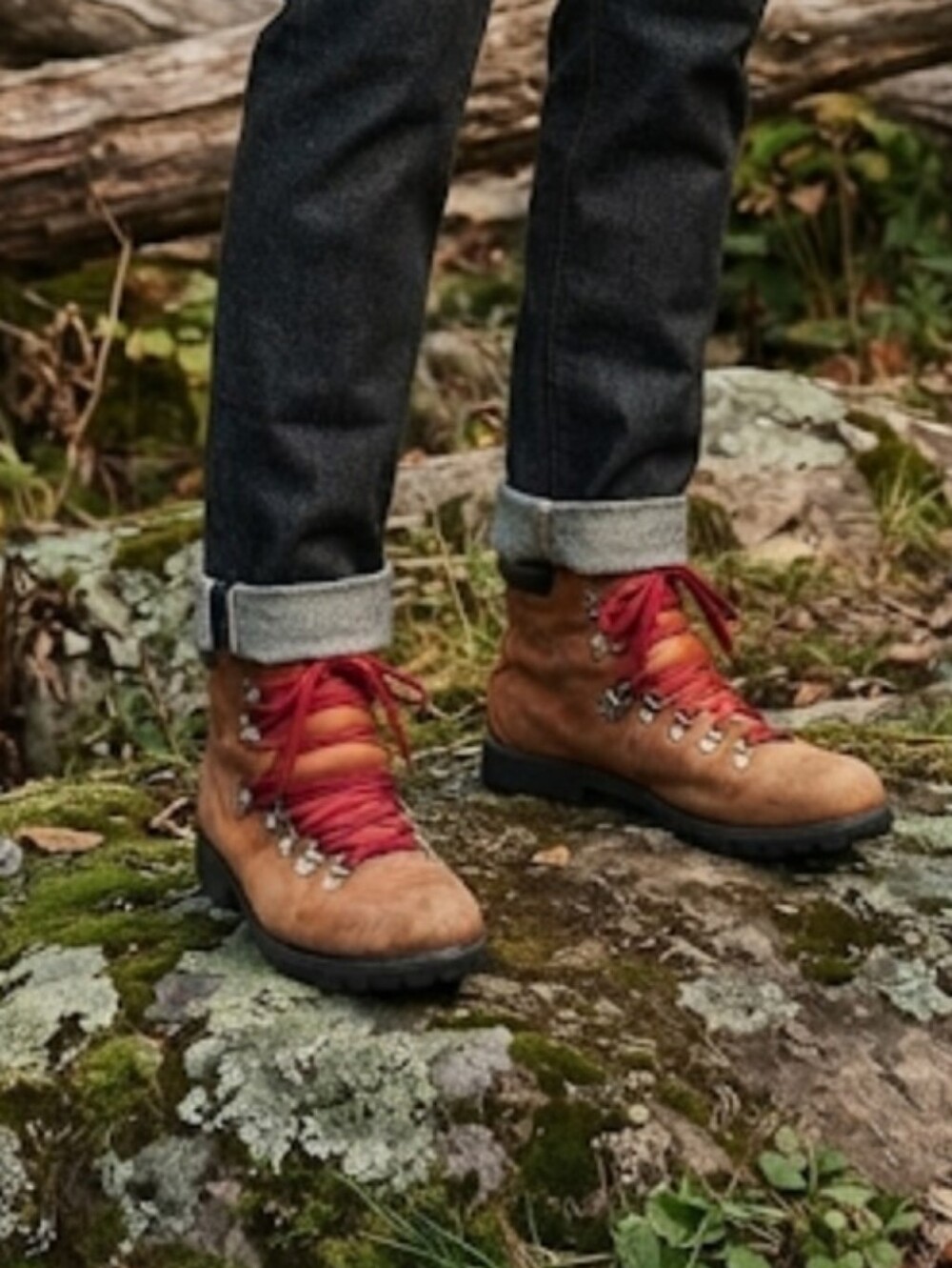 Vintage Timberland Mens Leather Outdoor Boots Red Laces Shoes Sz 11
